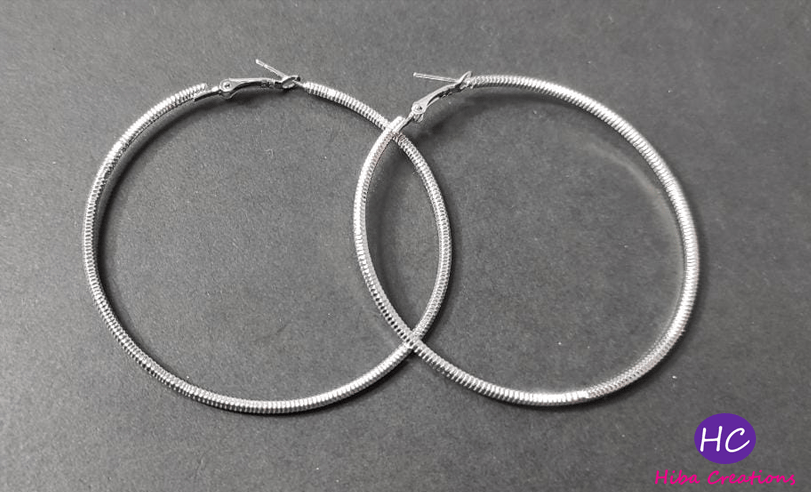 Silver Hoops Earrings Design with Price in Pakistan 2021