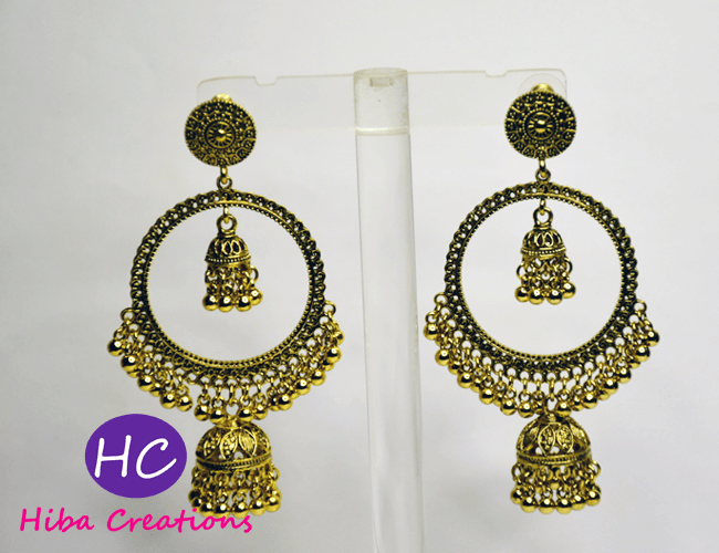 New Design Antique Chandbali Earrings Design with Price in Pakistan 2022 Online, Low Price Earring Design online store in Pakistan 2022. Latest Wedding Earring.