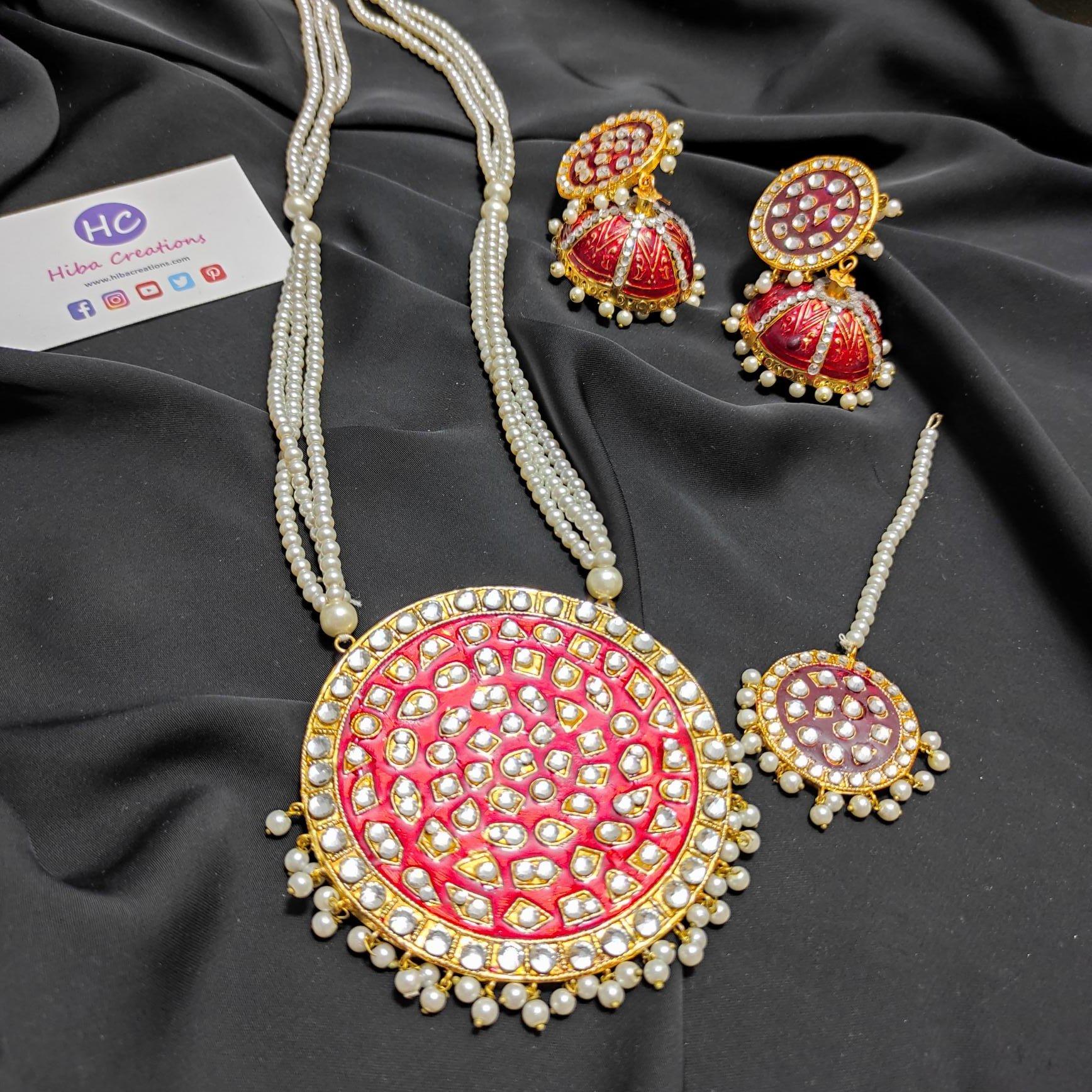 Latest Meenakari Mala with Earrings Design and Price in Pakistan Online. Cash on Delivery. New Meenakari Mala Designs 2022 Pakistan Lahore, Karachi