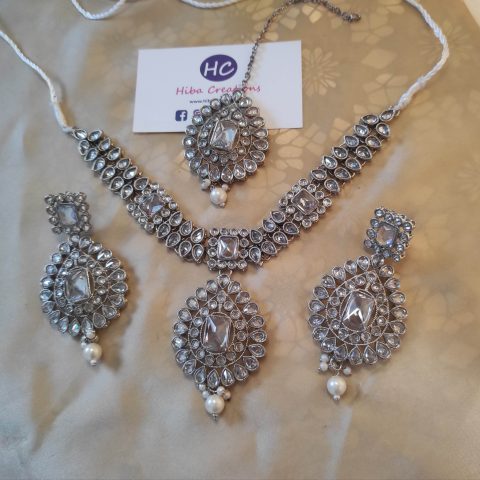 Beautiful Silver Choker Set 2023 in Pakistan. Buy Online Jewellery in Pakistan 2023/ 2024 Cash on Delivery. New Choker Set in Pakistan.